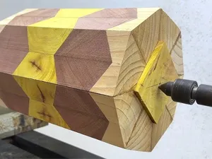 BCAMCNC Wood Lathe Machine Wooden Vase Sample Display -3