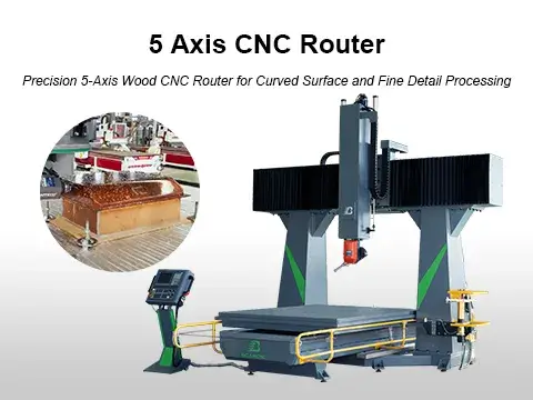 5 axis CNC Router finished products processed display