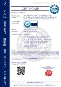 Saw Cutting Machine CE Certificate