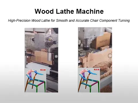 Wood Lathe Machine Processing Duck Tongue Chair Parts