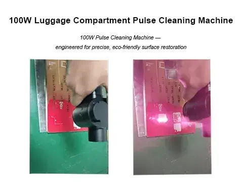 100W Luggage Compartment Pulse Cleaning Machine Cleaning Wood Panel Paint