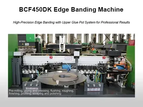 BCF450DK Edge Banding Machine (Upper Glue Pot Processing Display)