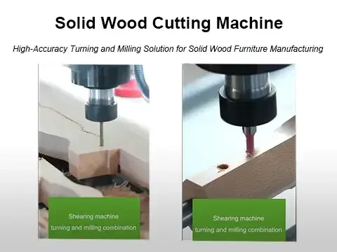 Solid wood cutting machine, turning and milling composite production of official hat chair back